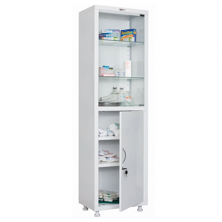 Шкаф медицинский МД 1 1650/SG (1655x500x320) Медицинская мебель, металлическая мебель