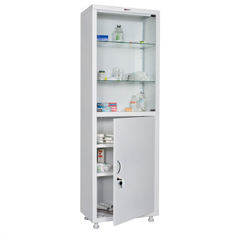 Шкаф медицинский МД 1 1760/SG (1750x600x400) Медицинская мебель, металлическая мебель