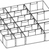 Лотки кубические для ящиков тумб ДиКом - Лоток пластм. Микс (12+6+3) Комплект-01