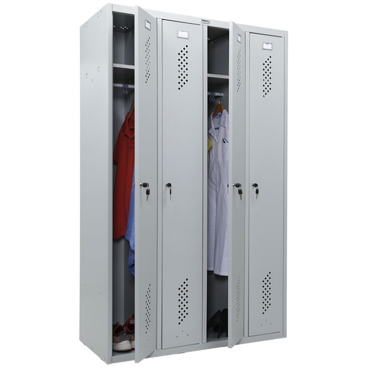 Шкаф LS-41 (1830x1130x500) Шкафы гардеробные для одежды, металлическая мебель, локеры